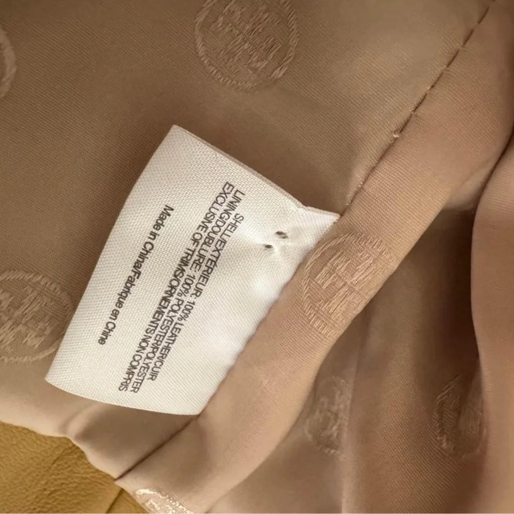 Tory Burch Tan Leather Jacket Size Small